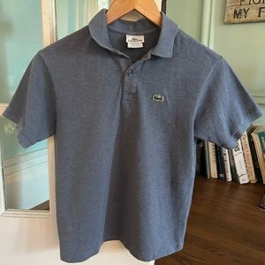 Boys’ size 14 Lacoste gray/blue tee shirt